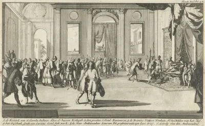 Laurens Pit bezoekt sultan Abul Hasan Qutb Shah in Golkonda om hem een lastbrief te overhandigen