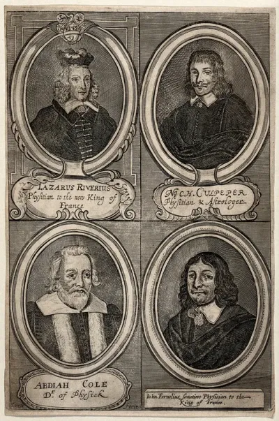 Lazare Rivière, Nicolas Culpeper, Abdiah Cole and William Rowland