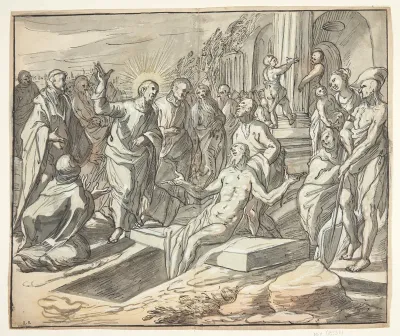 Lazarus' opvækkelse.