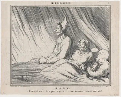 Le 14 Juin, from Ces Bons Parisiens, published in Le Charivari, June 15, 1857
