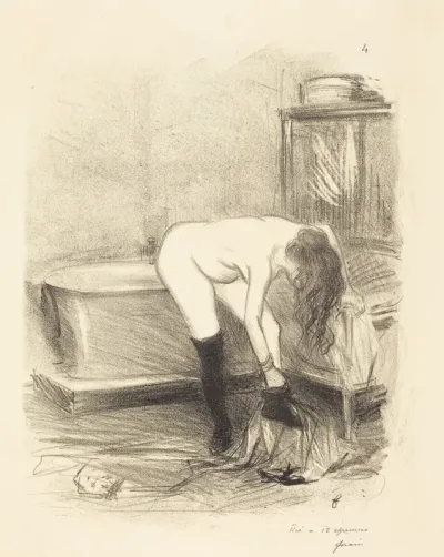 Le bain (planche en hauteur) (The Bath) (vertical plate)
