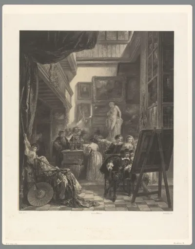 Le bourgmestre Six dans l'atelier de Rembrandt