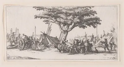Le Campement (The Camp), plate 1 from "Les Petites Misères de la Guerre" (The Little Miseries of War)