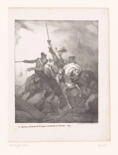 Le Capitaine Constant de Rebecque à la bataille de Coutras. 1587