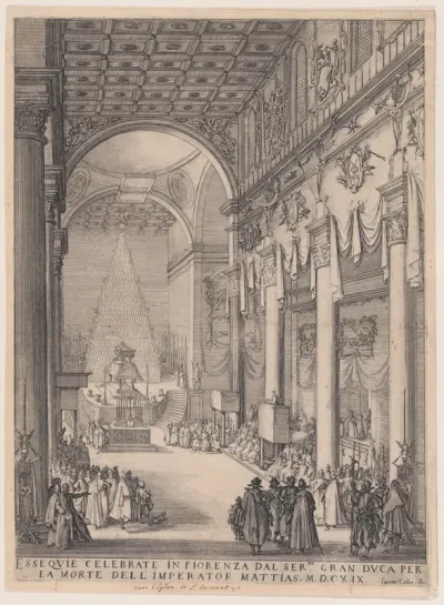 Le Catafalque de l'Empereur Mathais pièce appelée aussi Le Petit Prédicateur, La Chapelle Funèbre de Florence et Requiem de L'Empereur Mathais (The Catafalque of the Emperor Matthais, piece also called The Small Preacher, The Funerary Chapel of Flore