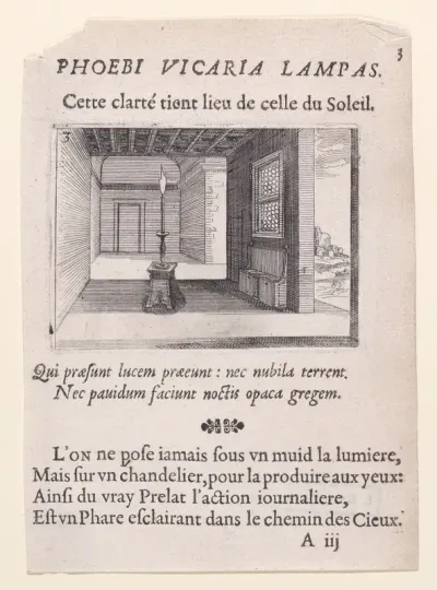 Le Chandelier (The Candelabra), plate 3 from "Lux Claustri ou La Lumière du Cloitre" (The Light of the Cloisters)