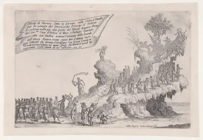 Le Char du Mont Parnasse (The Chariot of Mount Parnassus), from "Guerre de Beauté" (Guerra di Bellezza) (War of Beauty)