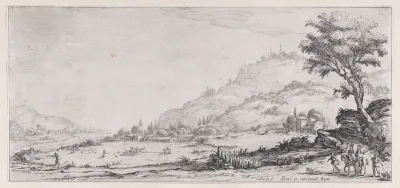 Le Chasse aux Oiseaux (The Bird Hunt), from "Paysages Gravés pour Jean de Médicis appelées aussi Paysages Dessinés a Florence, Vues de Florence, Paysages d'Italie, et Paysages Définitifs" (Landscapes Engraved for Giovanni de'Medici, Landscapes Design