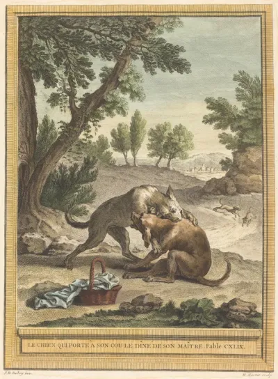 Le chien qui porte a son cou le diner de son maitre (The Dog Carrying His Master's Supper)