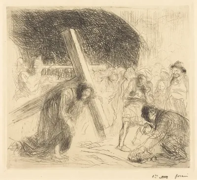 Le Christ portant sa croix (7e planche) (Christ Carrying the Cross) (seventh plate)