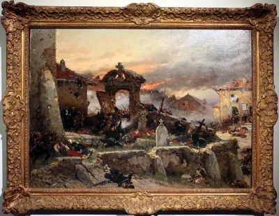 Le cimetière de Saint-Privat, le 18 août 1870