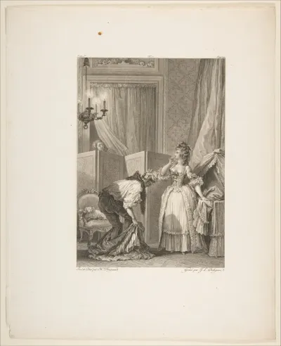 Le Cocu battu et content, from "Contes et nouvelles en vers par Jean de La Fontaine. A Paris, de l'imprimerie de P. Didot, l'an III de la République, 1795"