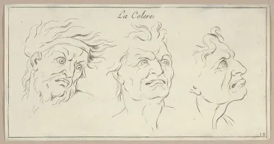 Le Colère, from "Caractères des passions, gravés sur les desseins de l'illustre Monsieur le Brun"