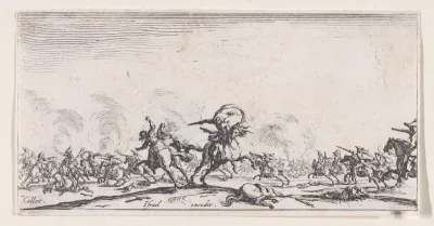 Le Combat au Pistolet (The Combat with Pistols), from "Les Combats de Cavalerie" (The Cavalry Combats)