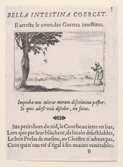 Le Corbeau et ses Petits (The Raven and its Young), plate 5 from "Lux Claustri ou La Lumière du Cloitre" (The Light of the Cloisters)