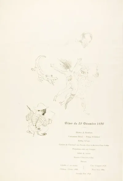 Le crocodile, Menu