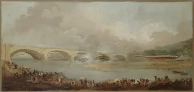 Le decintrement du pont de Neuilly le 22 09