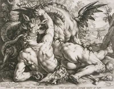 Le Dragon dévorant les compagnons de Cadmos