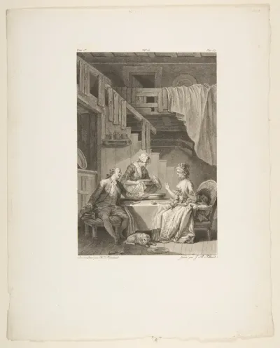 Le Faucon, from "Contes et nouvelles en vers par Jean de La Fontaine. A Paris, de l'imprimerie de P. Didot, l'an III de la République, 1795"