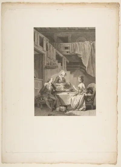 Le Faucon, La Coupe Enchantee, from "Contes et nouvelles en vers par Jean de La Fontaine.  A Paris, de l'imprimerie de  P. Didot, l'an III de la République, 1795"