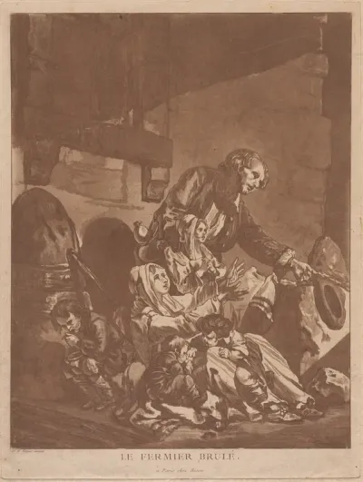 Le Fermier brulé (A Burnt-Out Farmer, Begging with his Family)