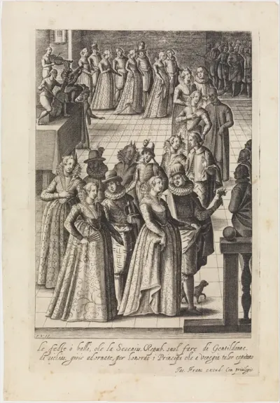 Le feste o balli from Habiti d'huomeni et donne Venetiane