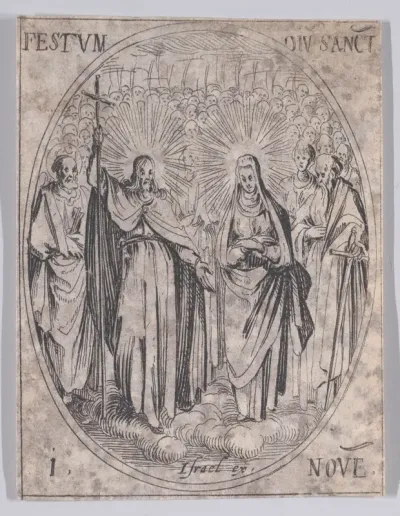 Le Fête de Tous Les Saints (Feast of All Saints), from November 1st, from "Les Images De Tous Les Saincts et Saintes de L'Année" (Images of All of the Saints and Religious Events of the Year)