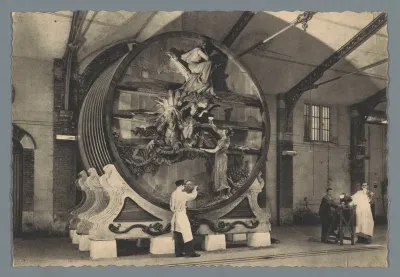 Le grand foudre de 750 hectolitres, sculpté par Gallé