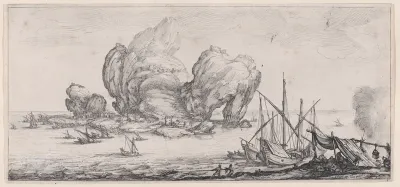 Le Grand Rocher (The Large Rock), from "Paysages Gravés pour Jean de Médicis appelées aussi Paysages Dessinés a Florence, Vues de Florence, Paysages d'Italie, et Paysages Définitifs" (Landscapes Engraved for Giovanni de'Medici, Landscapes Designed in