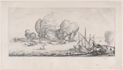 Le Grand Rocher (The Large Rock), from "Paysages Gravés pour Jean de Médicis appelées aussi Paysages Dessinés a Florence, Vues de Florence, Paysages d'Italie, et Paysages Définitifs" (Landscapes Engraved for Giovanni de'Medici, Landscapes Designed in