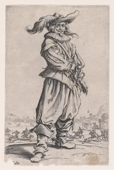 Le Guerrier au Chapeau Orné d'une Grande Plume (The Officer with a Large Feather in His Hat), from "La Noblesse" (The Nobility)