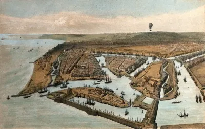 Le Havre seen from a balloon