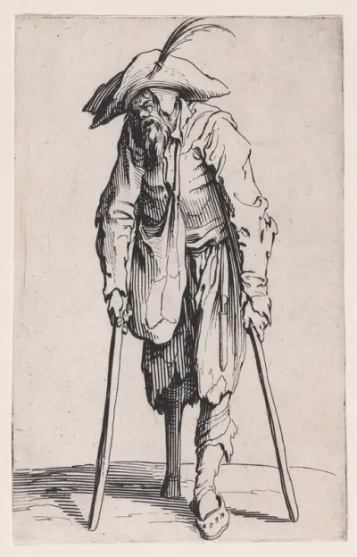 Le Mendiant a la Jambe de Bois (The Beggar with a Wooden Leg), from "Les Gueux suite appelée aussi Les Mendiants, Les Baroni, ou Les Barons" (The Beggars, also called the Barons)