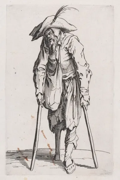 Le Mendiant a la Jambe de Bois (The Beggar with the Wooden Leg), from "Les Gueux suite appelée aussi Les Mendiants, Les Baroni, ou Les Barons" (The Beggars, also called the Barons)