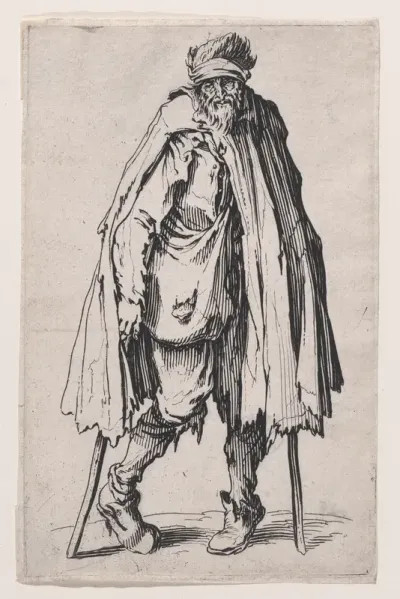 Le Mendiant aux Béquilles et a la Besace (The Beggar with the Crutches and the Pouch), from "Les Gueux suite appelée aussi Les Mendiants, Les Baroni, ou Les Barons" (The Beggars, also called the Barons)