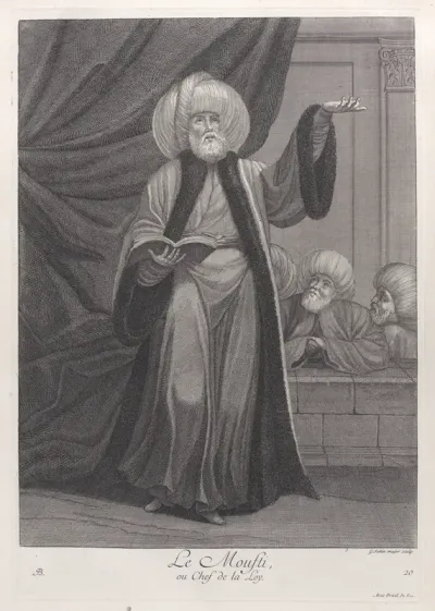 Le Moufti, ou Chef de la Loy, plate 20 from "Recueil de cent estampes représentent differentes nations du Levant"