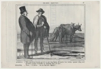 Le Parisien..., from Ces Bons Parisiens, published in Le Charivari, November 26, 1857