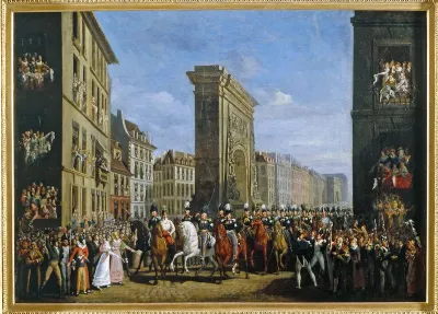 Le Passage des souverains alliés sur le boulevard Saint-Denis, le 10 avril 1814 (P520)