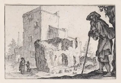 Le Patre et les Ruines (The Shepherd and the Ruins), from "Les Caprices" Series A, The Florence Set
