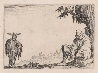 Le Paysan se Déchaussant (The Peasant Removing his Shoes), from "Les Caprices" Series B, The Nancy Set