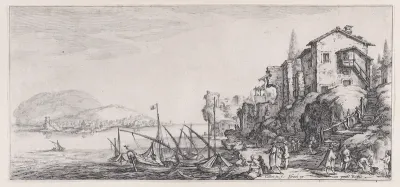 Le Petit Port pièce appelée aussi Le Port de Mer (The Small Port also called the Seaport), from "Paysages Gravés pour Jean de Médicis appelées aussi Paysages Dessinés a Florence, Vues de Florence, Paysages d'Italie, et Paysages Définitifs" (Landscape