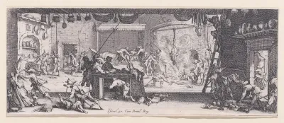 Le Pillage d'une Ferme, plate 5 from "Les Misères et les Mal-Heures de la Guerre" (The Miseries and Misfortunes of War)
