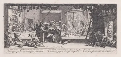 Le Pillage d'une Ferme (The Looting of a Farm), plate 5 from "Les Misères et les Mal-Heures de la Guerre" (The Miseries and Misfortunes of War)