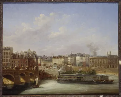 Le Pont-Neuf et le quai de Conti en 1830
