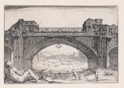 Le Ponte-Vecchio, a Florence (The Ponte-Vecchio in Florence), from "Les Caprices" Series A, The Florence Set
