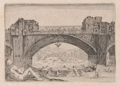 Le Ponte-Vecchio, a Florence (The Ponte-Vecchio, in Florence), from "Les Caprices" Series B, The Nancy Set