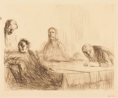 Le repas à Emmaus (2e planche) (The Supper at Emmaus) (second plate)
