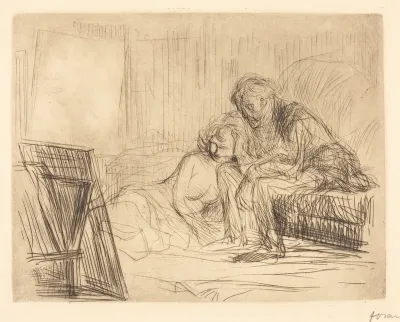 Le repos du modèle (1ère planche) (The Model's Rest) (first plate)