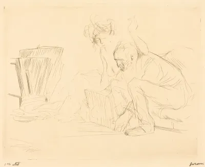 Le repos du modèle (2e planche) (The Model's Rest) (second plate)