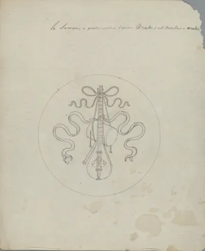 Le Servari a quatre cordes d’acier Arabe et tambour arabe